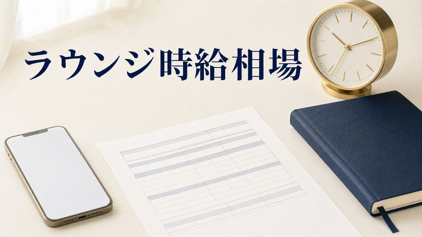 北新地ラウンジの時給相場